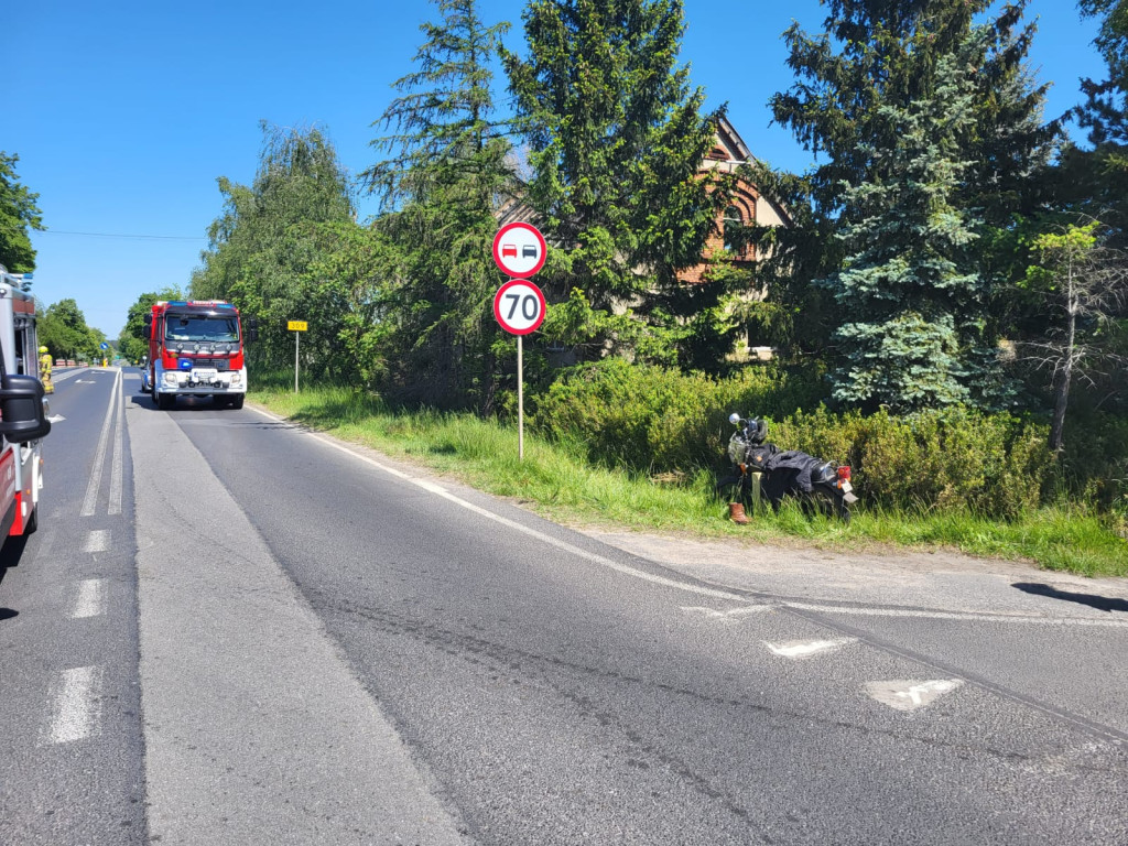 Zderzenie motocykla z osobówką