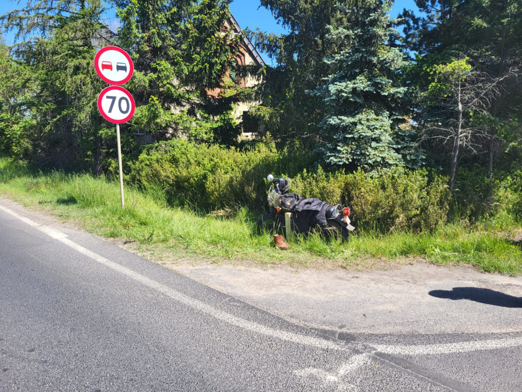 Zderzenie motocykla z osobówką