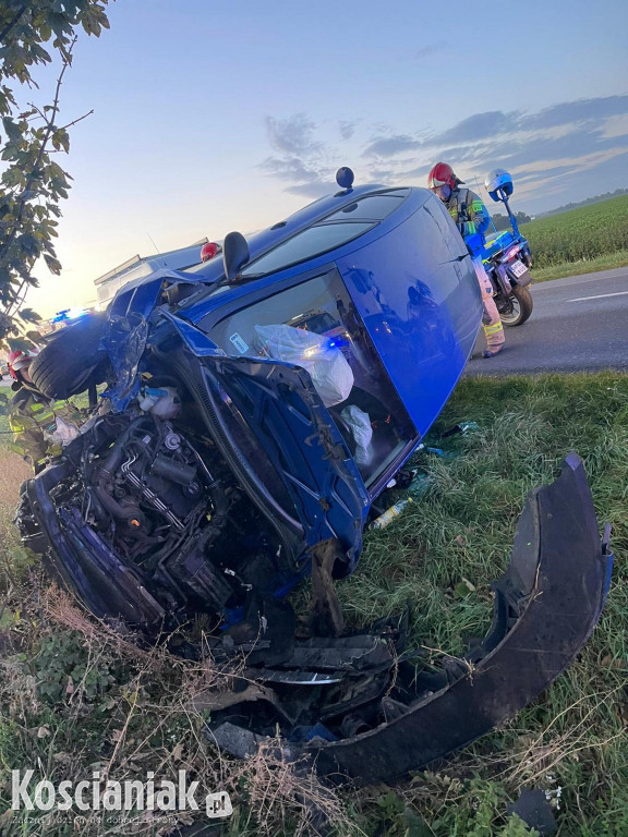 Zjechał z drogi i uderzył w drzewo