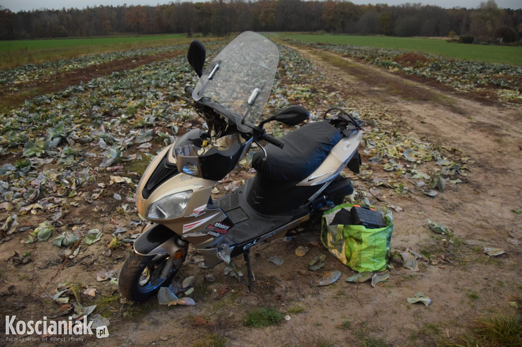 Motorowerzysta potrącony przez ciągnik rolniczy