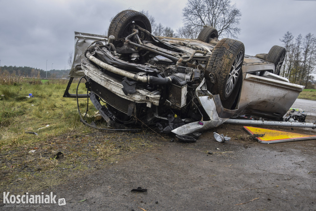 Pijany kierowca dachował za Radomickiem