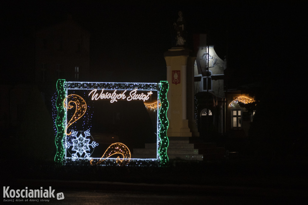 Świąteczne iluminacje w Krzywiniu