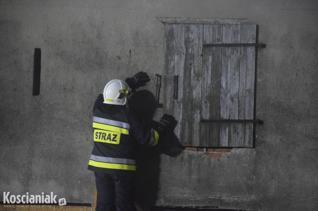 Pożar budynku gospodarczego w Sylwestra w Kurowie