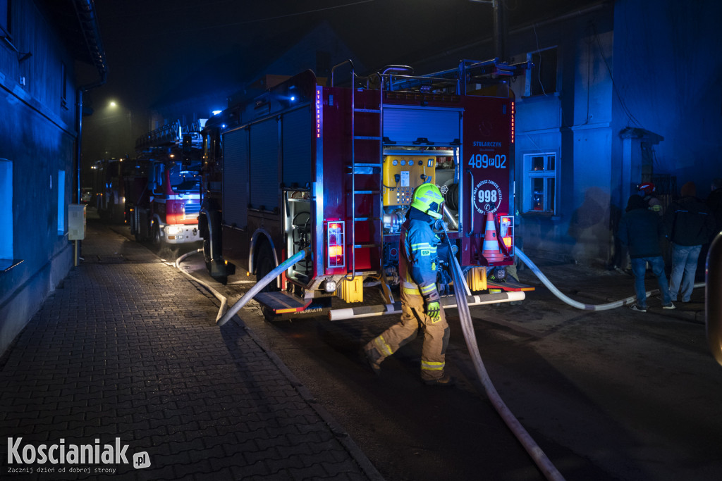 Pożar opuszczonego domu w Czempiniu