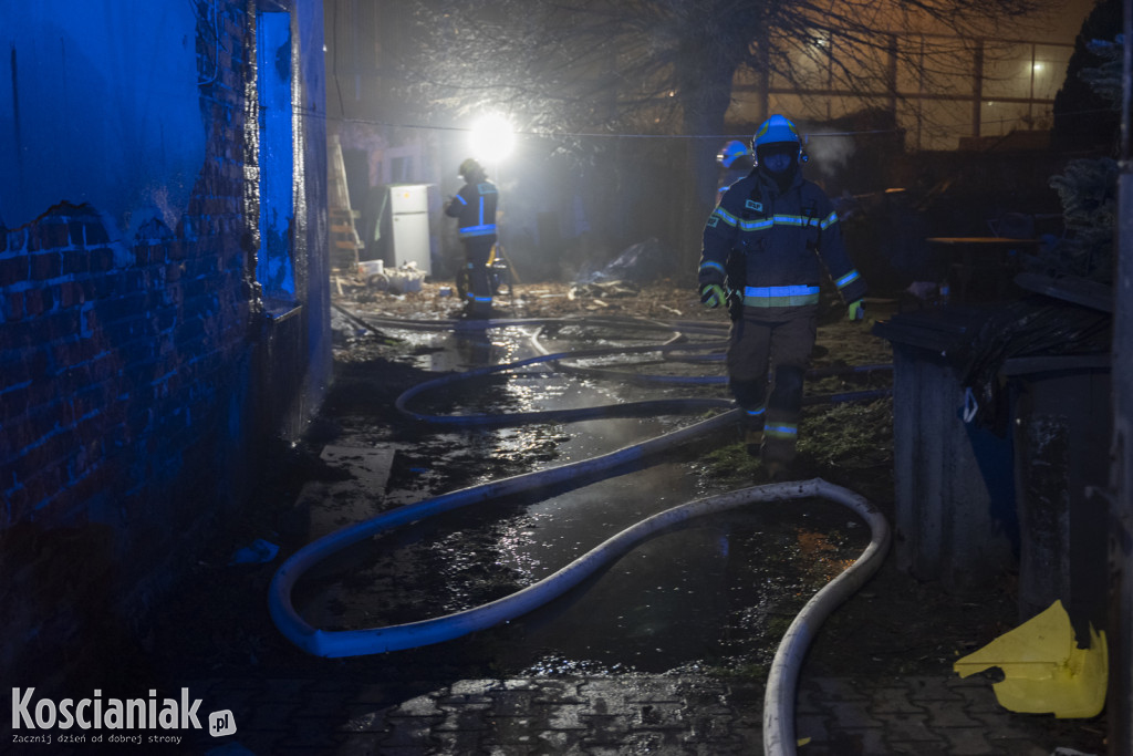 Pożar opuszczonego domu w Czempiniu