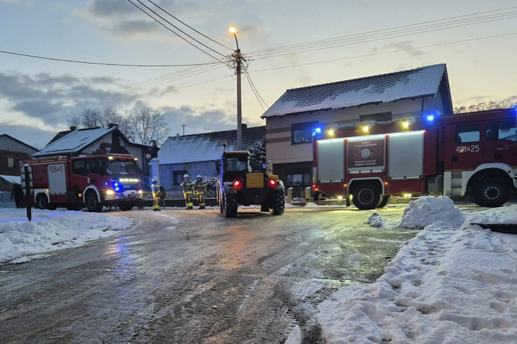 Pożar poddasza w Żelaźnie