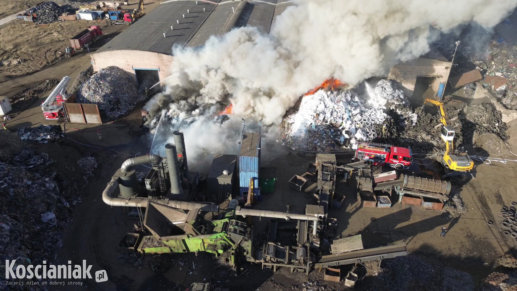 Pożar w zakładzie recyklingu w Przysiece Polskiej