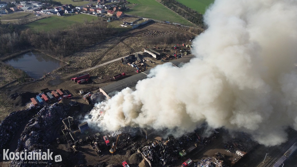 Pożar w zakładzie recyklingu w Przysiece Polskiej