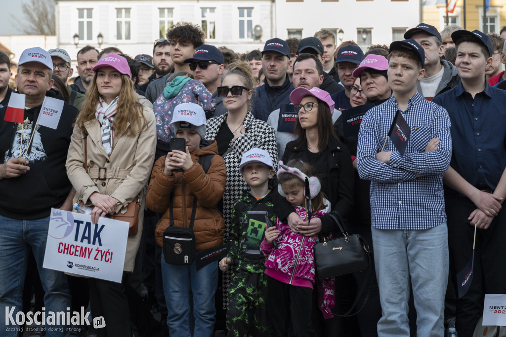 Sławomir Mentzen na wiecu wyborczym w Kościanie