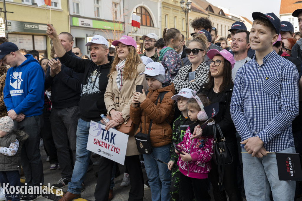 Sławomir Mentzen na wiecu wyborczym w Kościanie