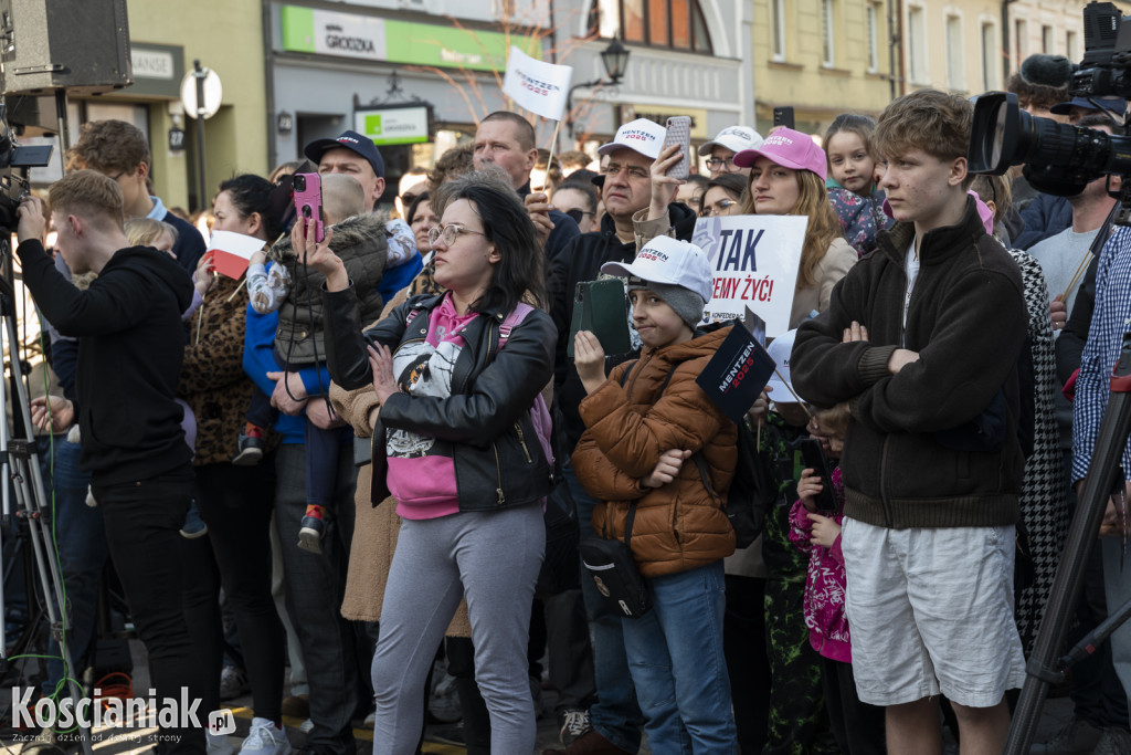 Sławomir Mentzen na wiecu wyborczym w Kościanie