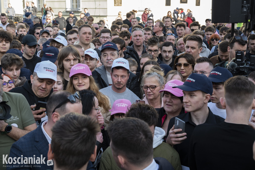 Sławomir Mentzen na wiecu wyborczym w Kościanie