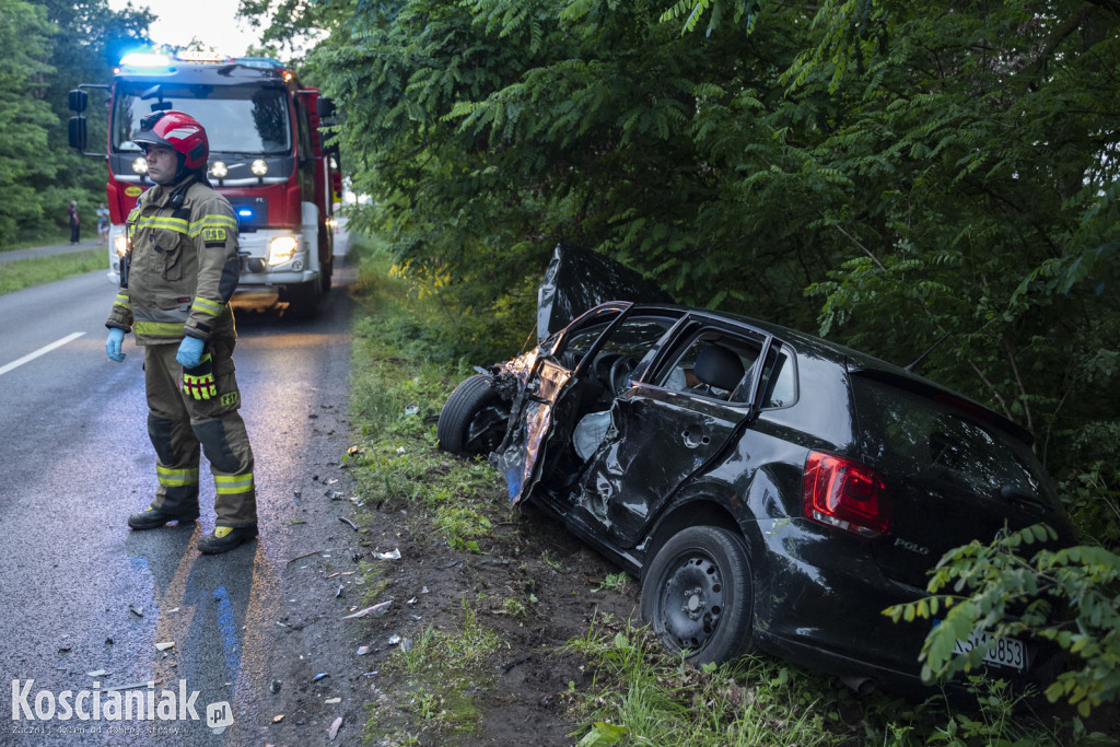 Groźny wypadek pomiędzy Gryżyną a Nowym Dębcem