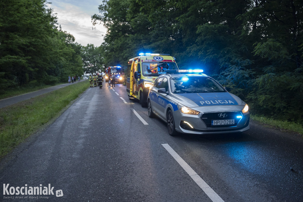 Groźny wypadek pomiędzy Gryżyną a Nowym Dębcem