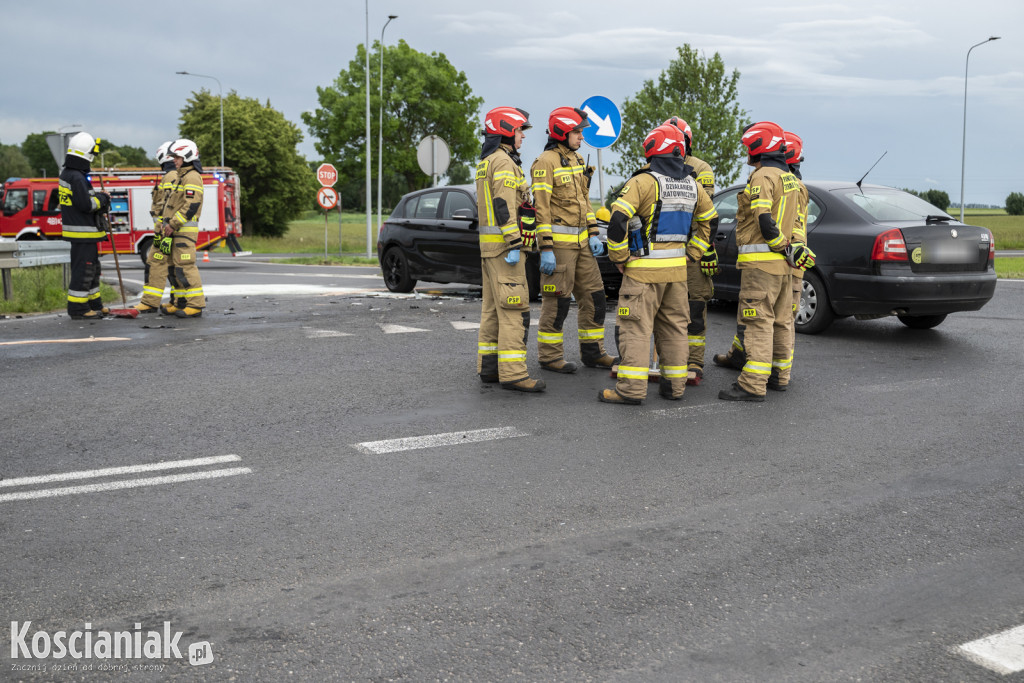 Zderzenie trzech aut na obwodnicy Kościana