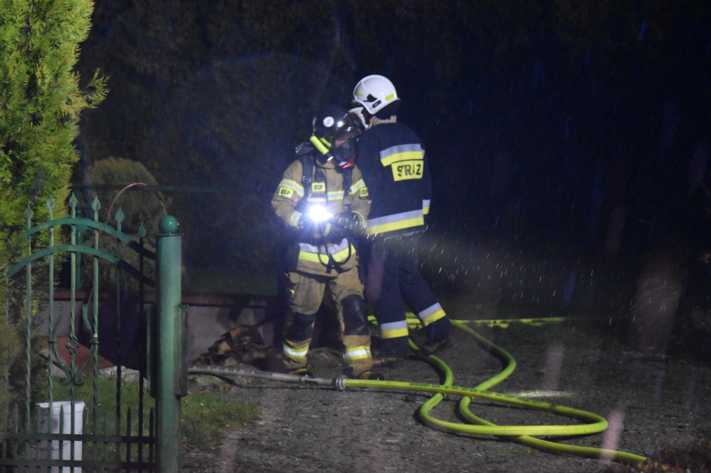 Paliła się kotłownia w domu w Koszanowie