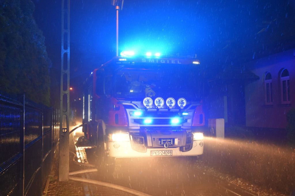 Paliła się kotłownia w domu w Koszanowie