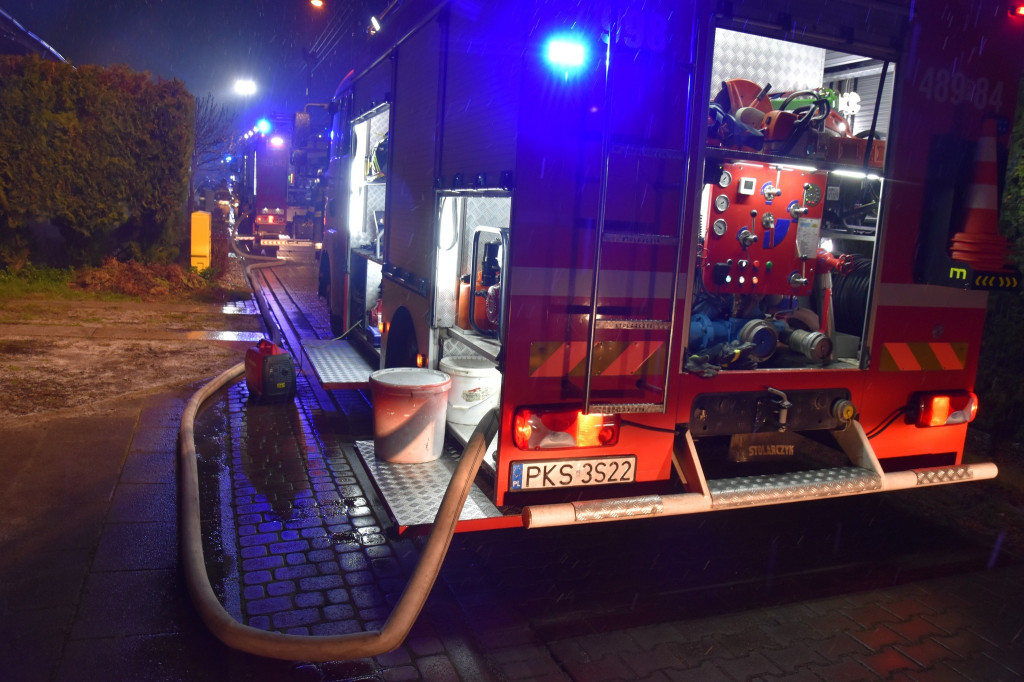 Paliła się kotłownia w domu w Koszanowie