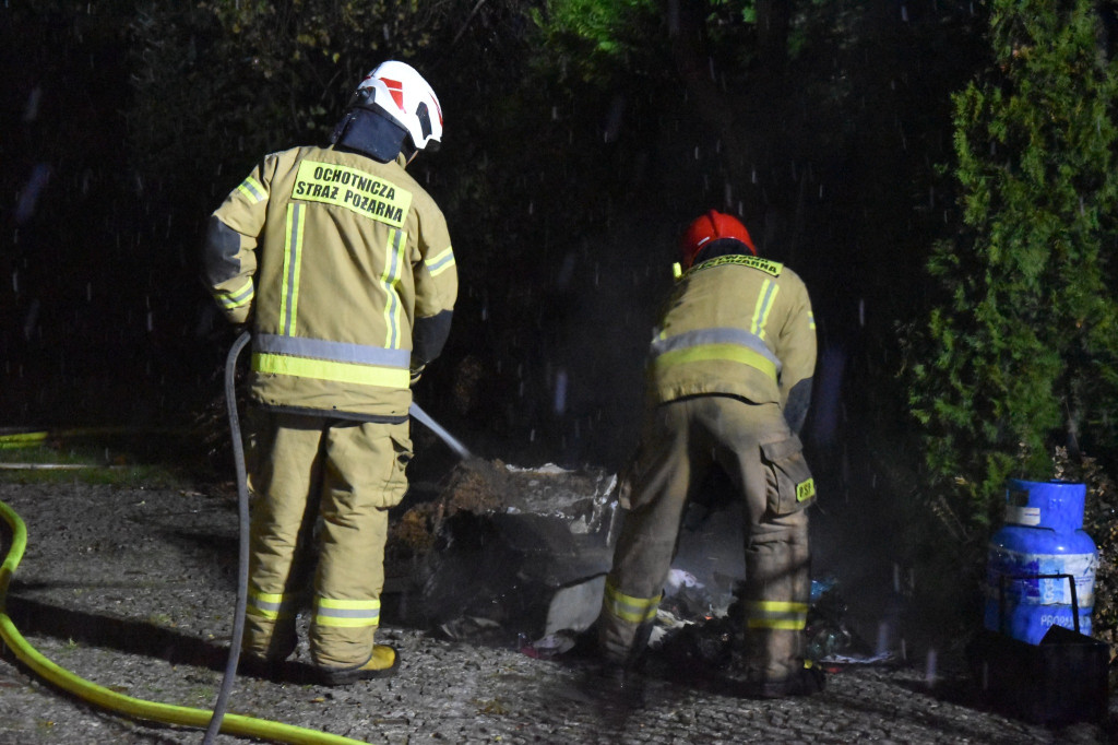 Paliła się kotłownia w domu w Koszanowie