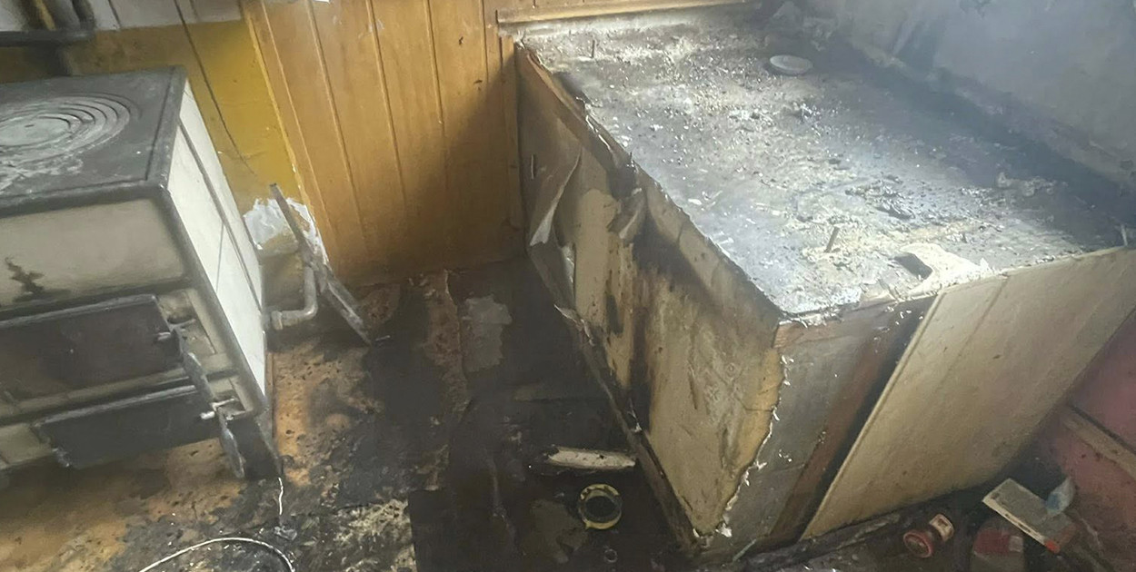 Pożar mieszkania w Krzywiniu