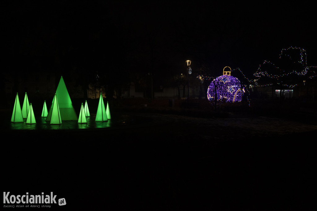 Świąteczne iluminacje w Kościanie już świecą