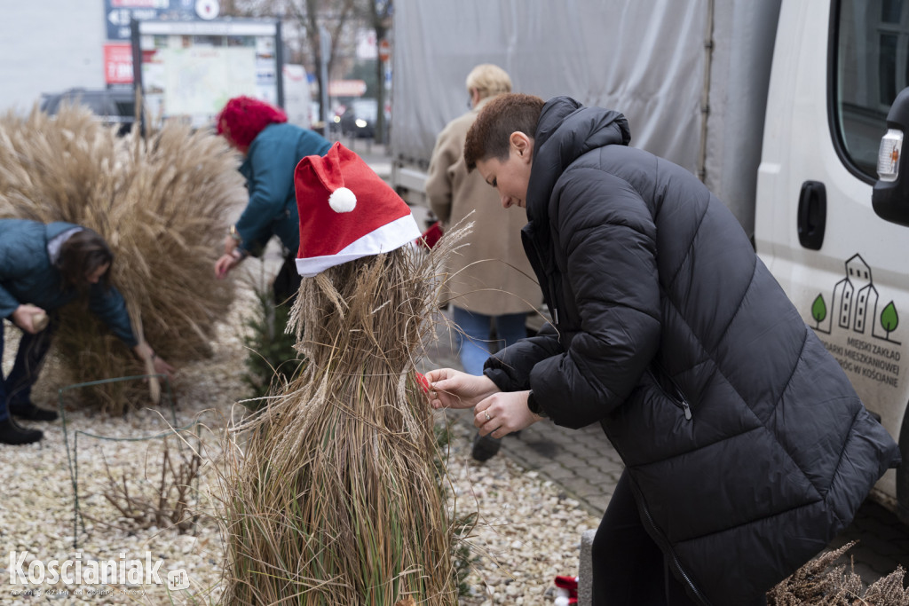 Dziergana choinka stanęła przed urzędem