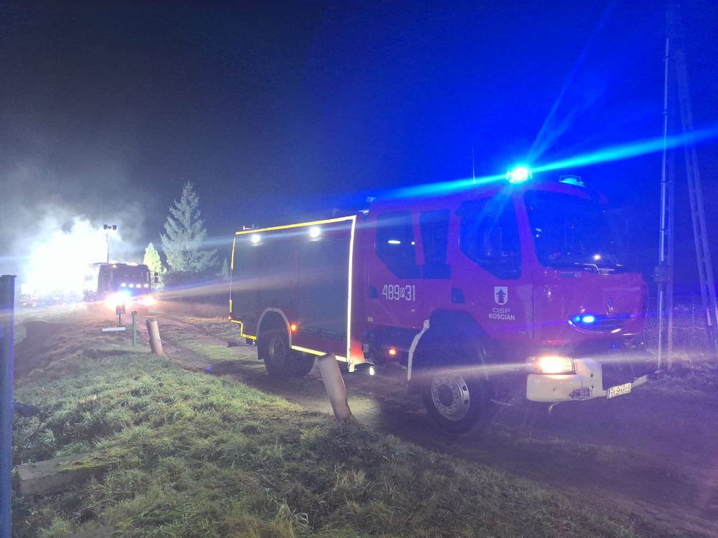Pożar budynku na Łąkowej w Kościanie