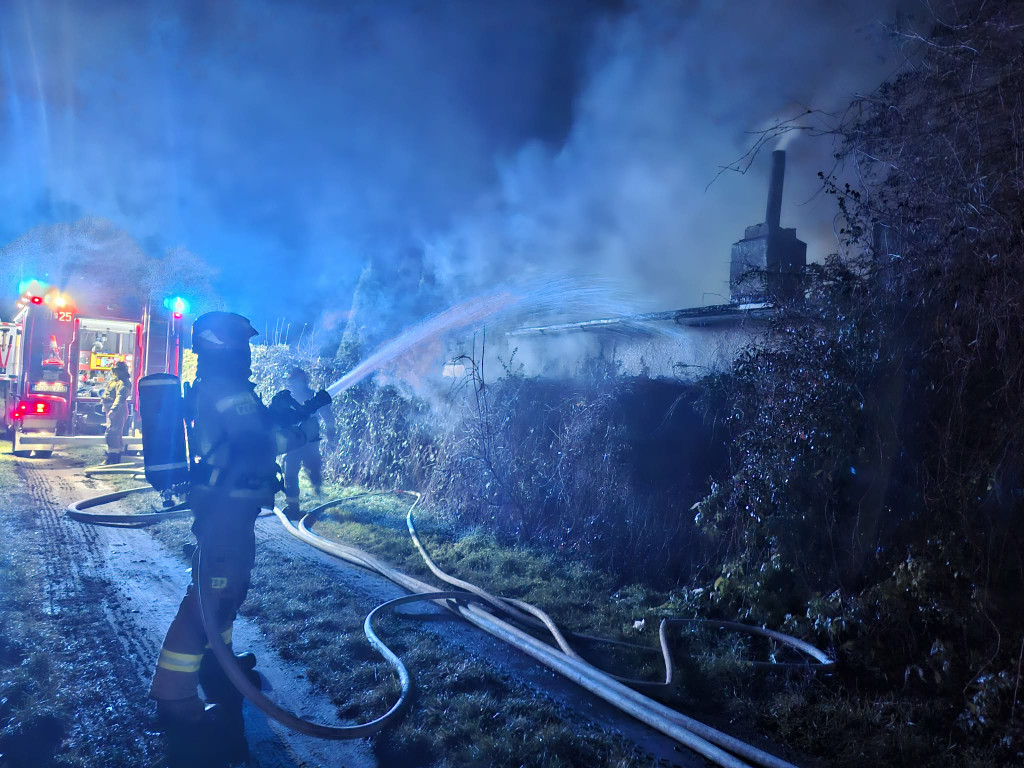 Pożar budynku na Łąkowej w Kościanie