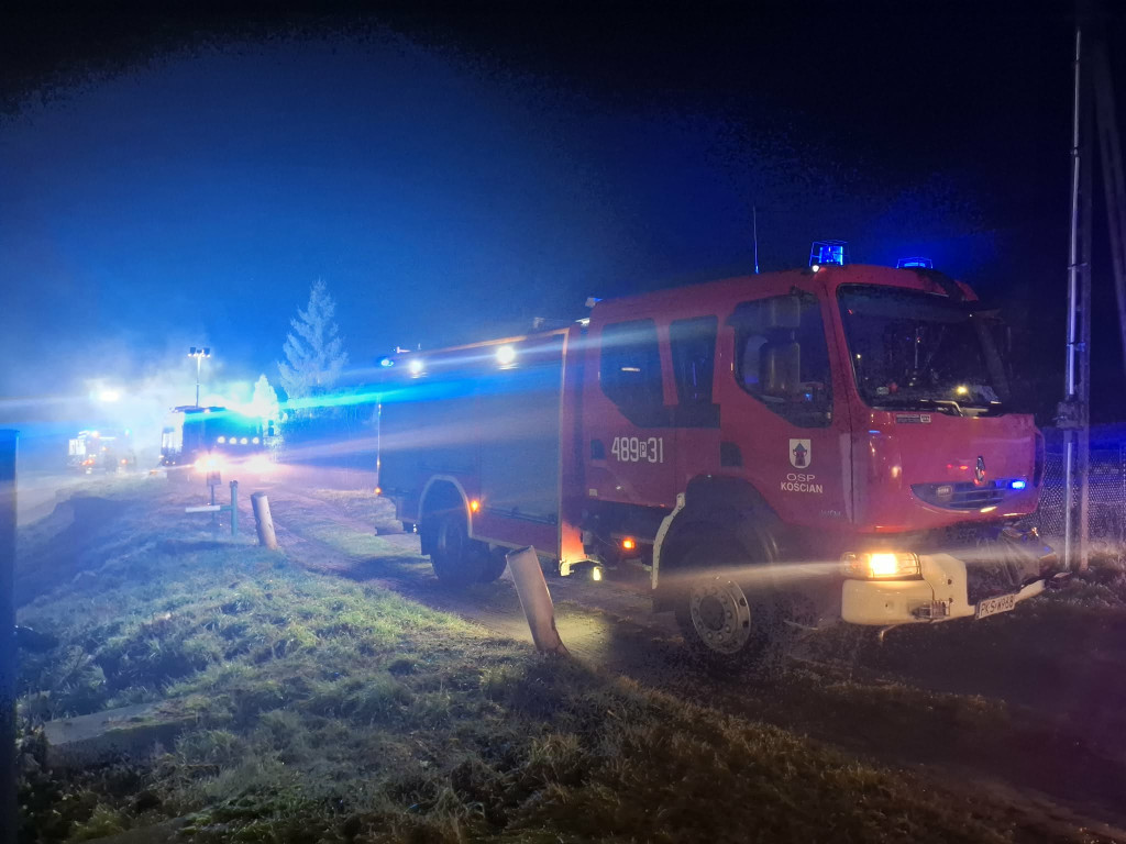 Pożar budynku na Łąkowej w Kościanie