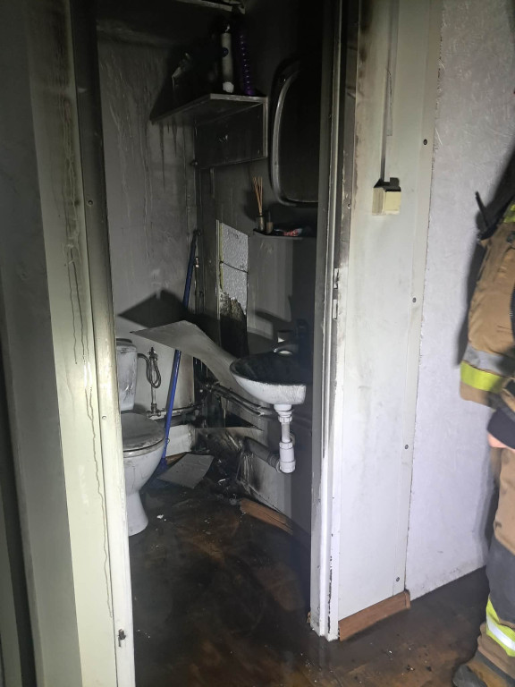 Pożar budki z lodami w Cichowie