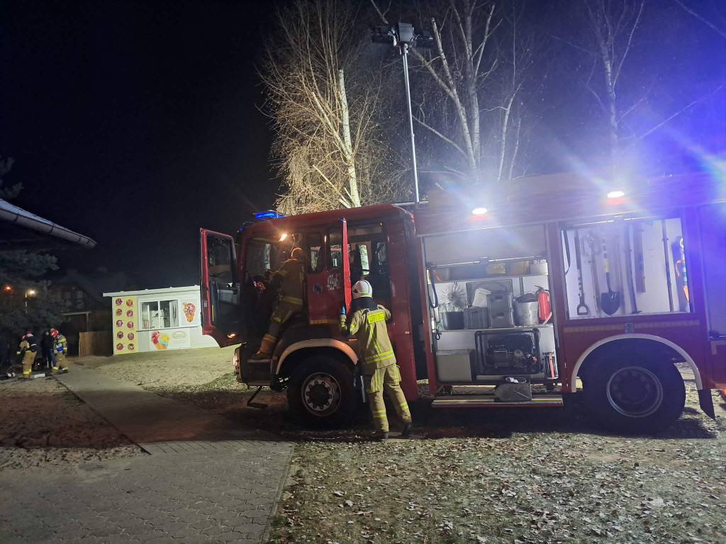 Pożar budki z lodami w Cichowie