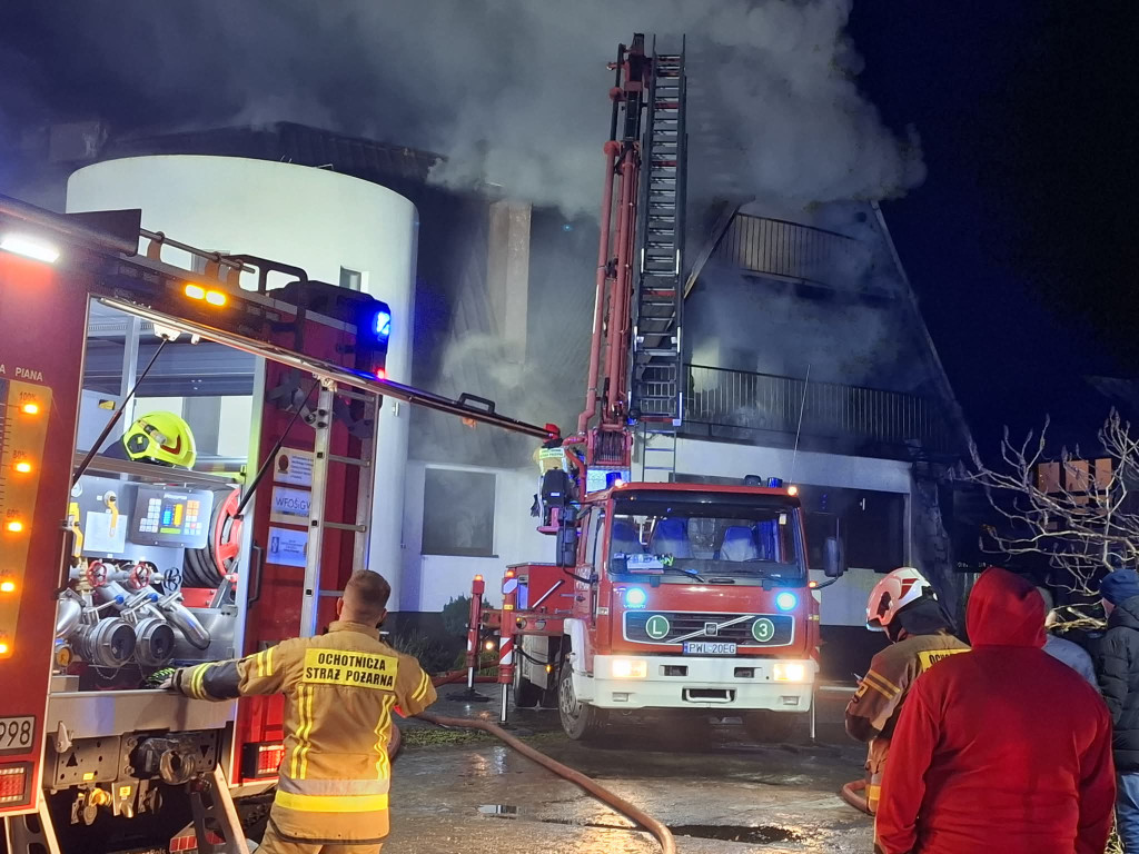 Pożar ośrodka wypoczynkowego w Wieleniu