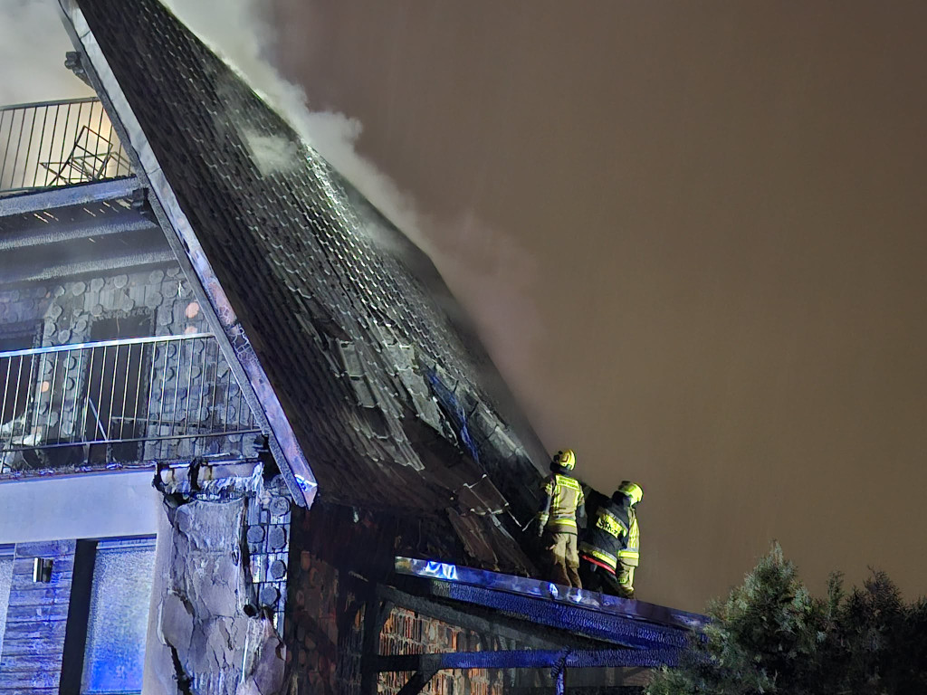 Pożar ośrodka wypoczynkowego w Wieleniu