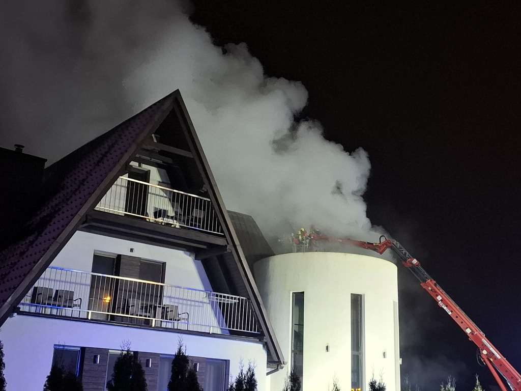 Pożar ośrodka wypoczynkowego w Wieleniu
