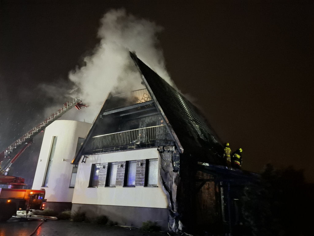 Pożar ośrodka wypoczynkowego w Wieleniu