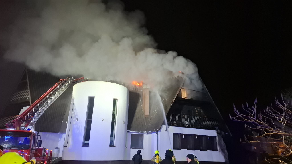 Pożar ośrodka wypoczynkowego w Wieleniu