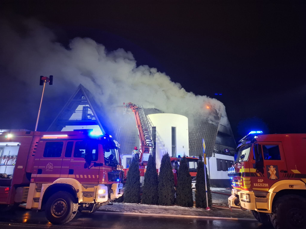 Pożar ośrodka wypoczynkowego w Wieleniu