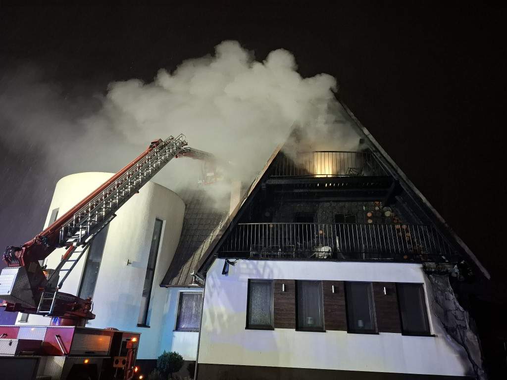 Pożar ośrodka wypoczynkowego w Wieleniu