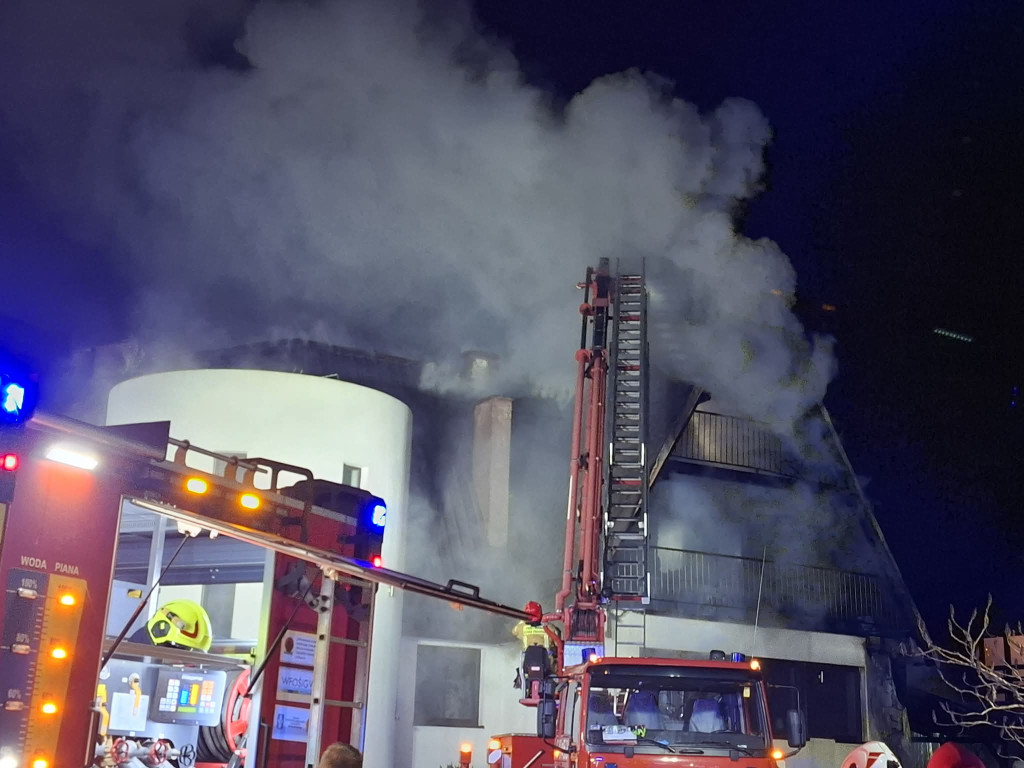 Pożar ośrodka wypoczynkowego w Wieleniu