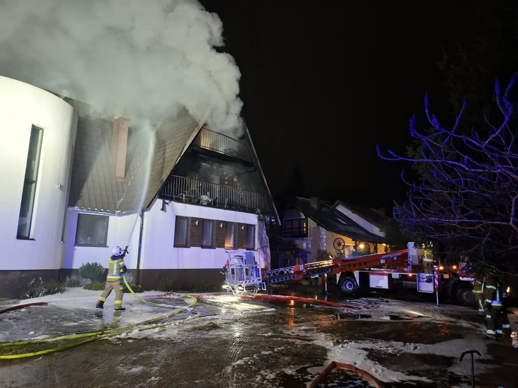 Pożar ośrodka wypoczynkowego w Wieleniu