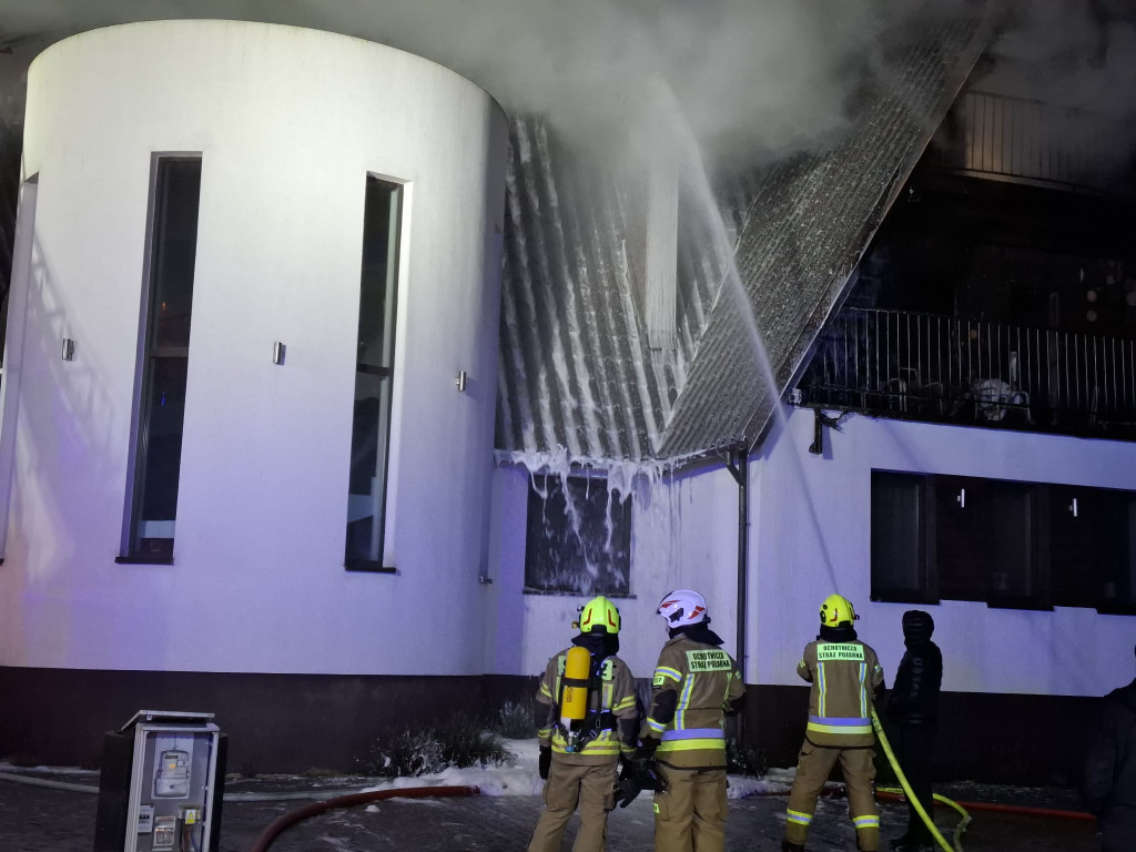 Pożar ośrodka wypoczynkowego w Wieleniu