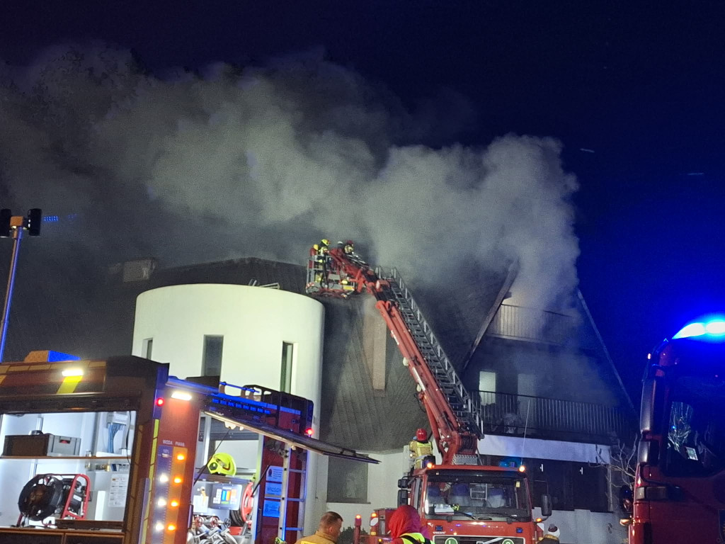 Pożar ośrodka wypoczynkowego w Wieleniu
