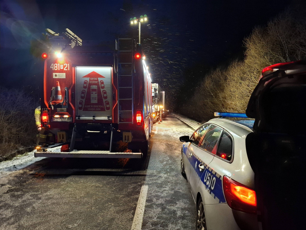 Potrącenie przez ciężarówkę