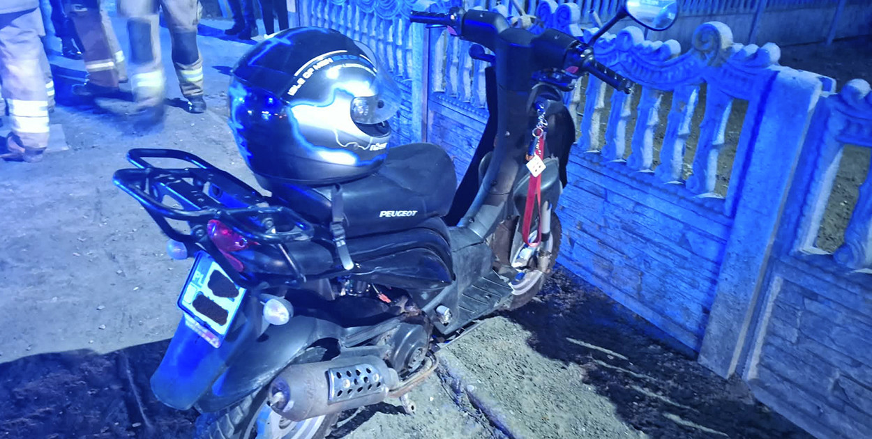 Zderzenie skutera z samochodem