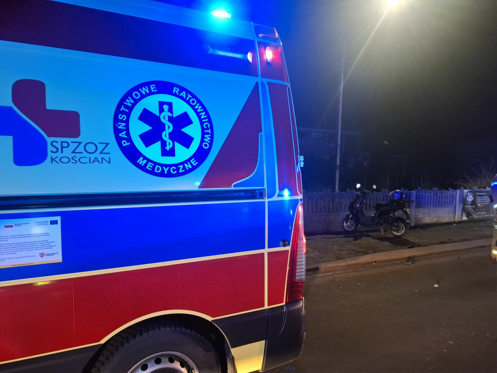 Zderzenie skutera z samochodem