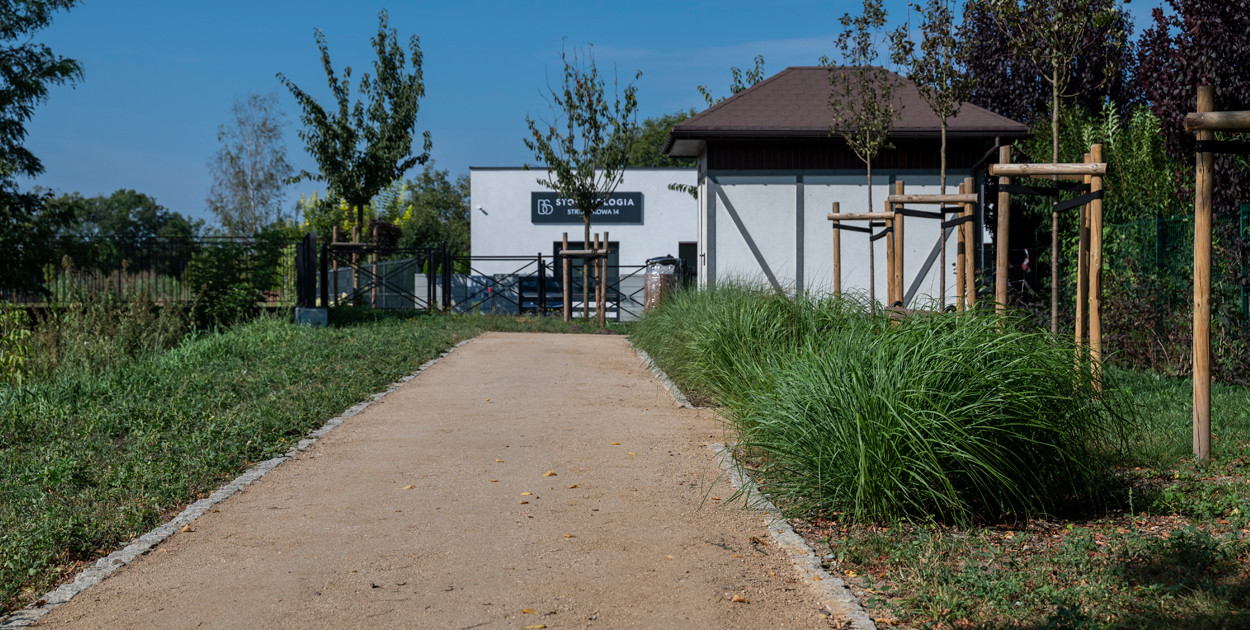 Park kieszonkowy i ścieżka w sąsiedztwie Olszynki