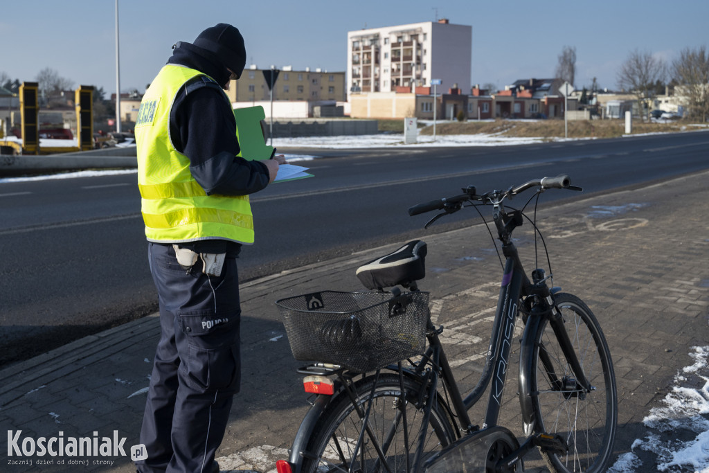 Potrącenie rowerzystki na Gostyńskiej w Kościanie