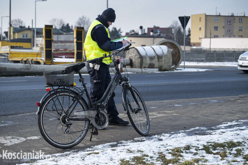 Potrącenie rowerzystki na Gostyńskiej w Kościanie