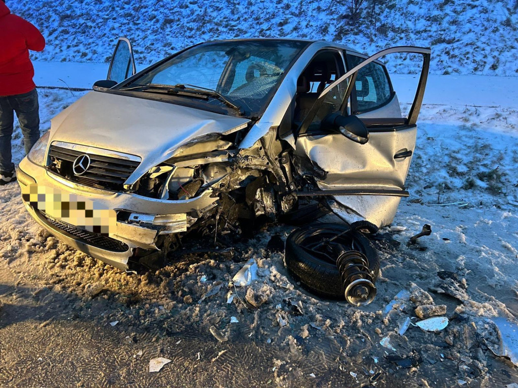 Czołowe zderzenie pomiędzy Nietążkowem a Boguszynem