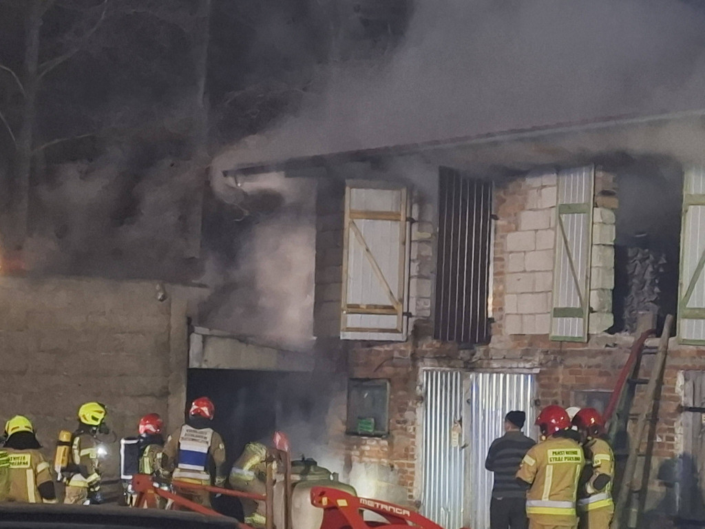 Akcja gaśnicza budynku gospodarczego w Rąbiniu